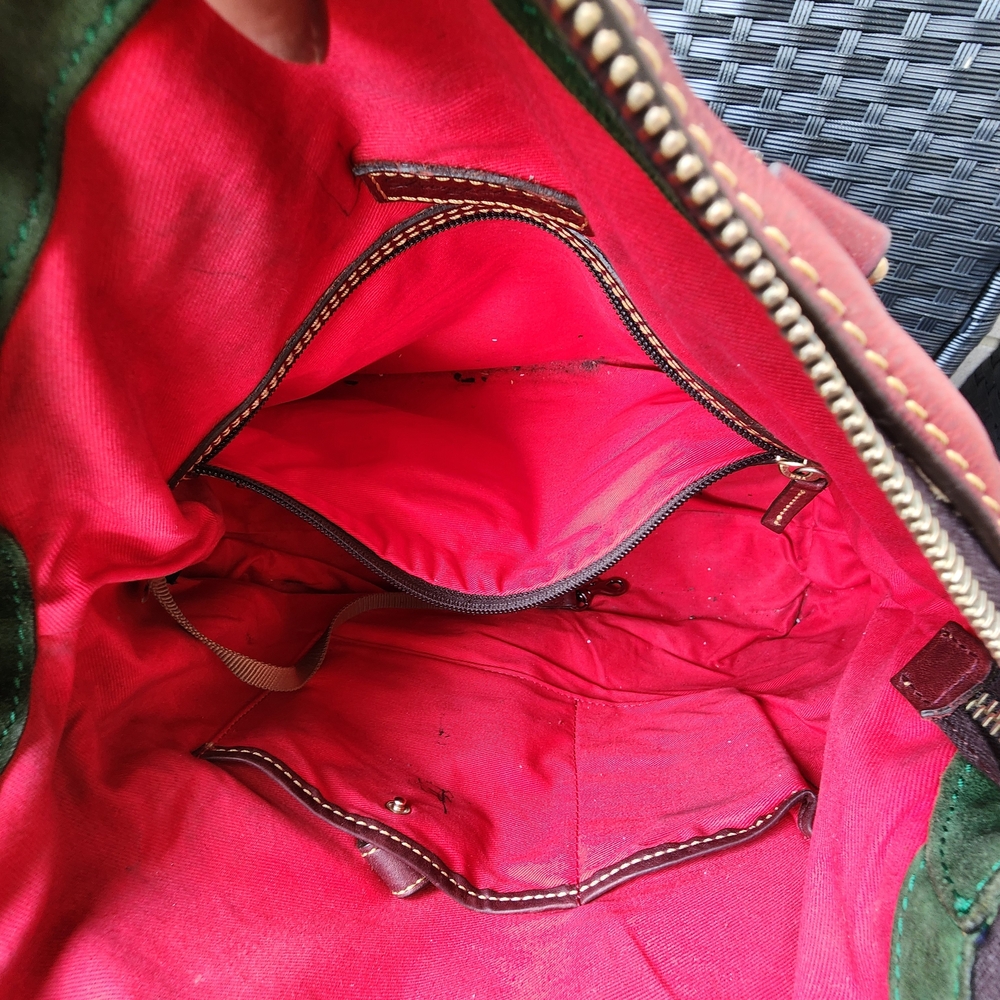 Dooney & Burke Florentine Clayton Burgundy Leather Handbag - Picture 16 of 16